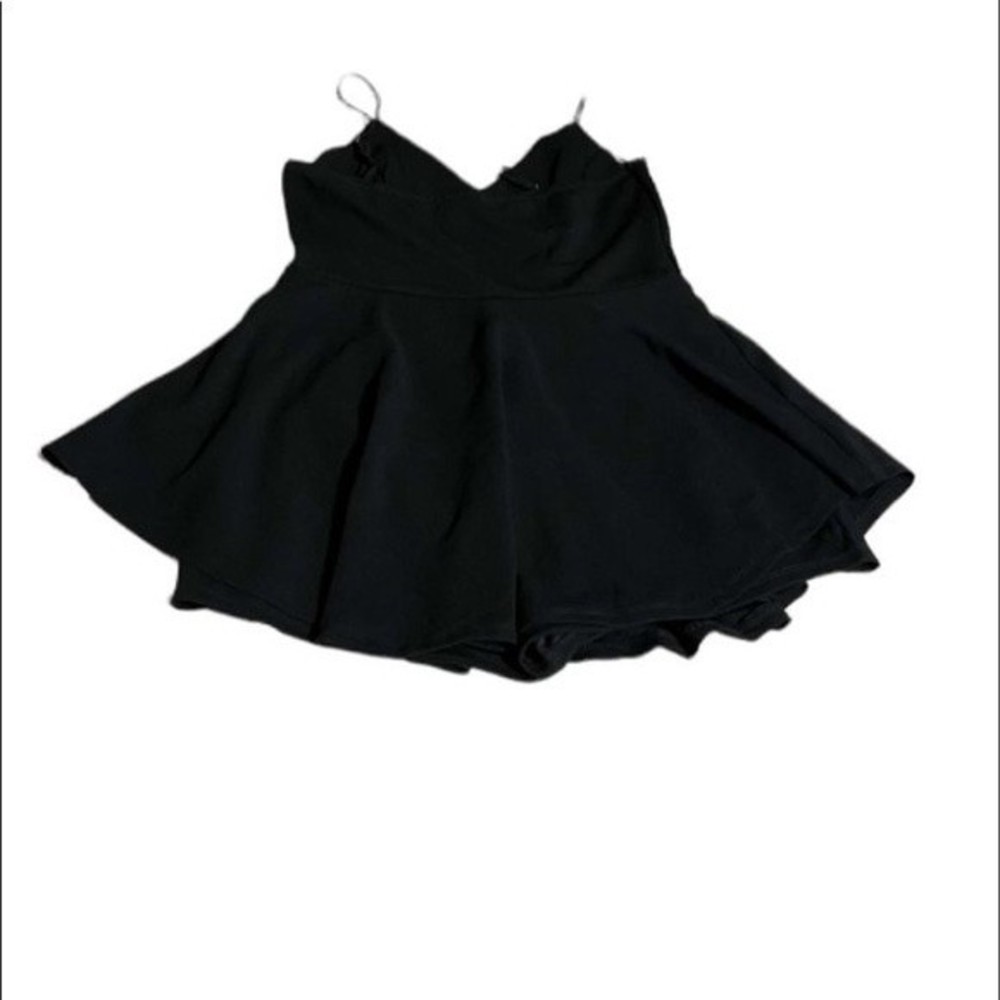 Iris Basic Surplice V- Neck Black Skort/ Romper S… - image 5